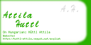 attila huttl business card